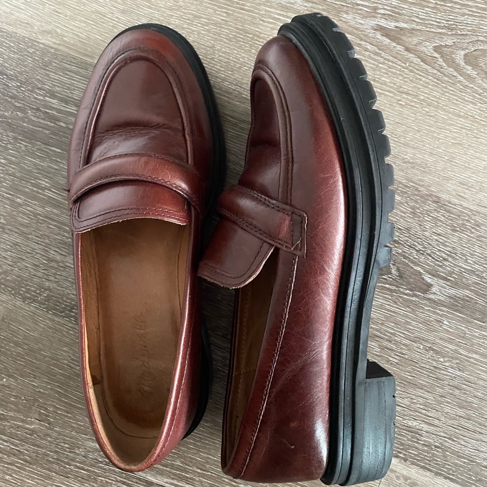 Women’s Madewell Brown Leather Loafers Size 8.5
